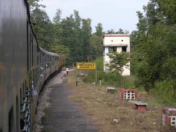 Kansrao Station: This station is in the middle of Rajaji National Park and had no access via civic road.  One of the reason why 