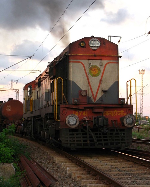 Erode, WDG-3A, 14741, Indian Railways, Indian, Railways, India, Railway, IRFCA, loco, locomotive, engine, trains, train engine