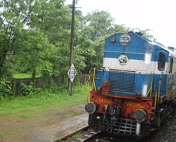Ernakulam WDM -3A # 14081 at Kamathe station