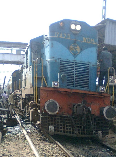 Katni, WDM-2, 17420, Indian Railways, Indian, Railways, India, Railway, IRFCA, loco, locomotive, engine, trains, train engine