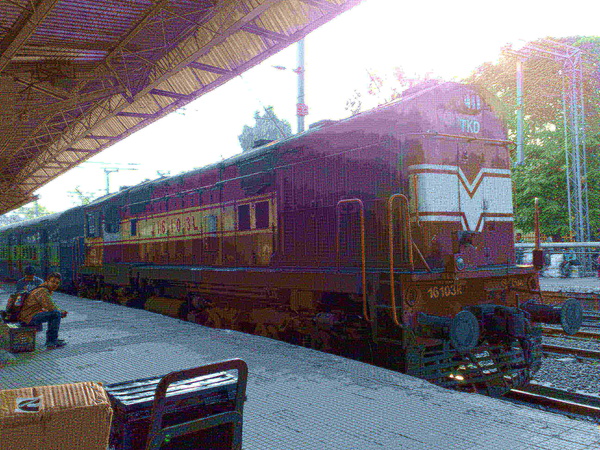 Tughlakabad , WDM-3A, 16103, Indian Railways, Indian, Railways, India, Railway, IRFCA, loco, locomotive, engine, trains, train engine