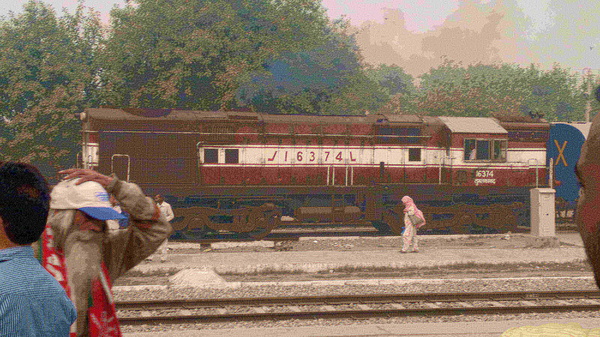 Tughlakabad , WDM-3A, 16374, Indian Railways, Indian, Railways, India, Railway, IRFCA, loco, locomotive, engine, trains, train engine