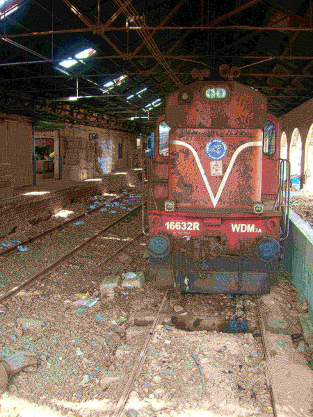 Tondiarpet, Chennai, WDM-3A, 16632, Indian Railways, Indian, Railways, India, Railway, IRFCA, loco, locomotive, engine, trains, train engine