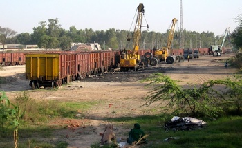 The loading yard<??> at chd....By Vicky