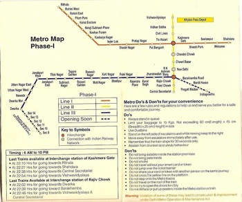 Delhi Metro-2006 map