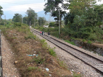 Tracks branching off to Rishikesh, whereas our training turning towards left to Dehradun. 