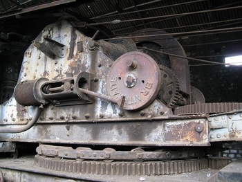 Steam driven winch turning mechanism