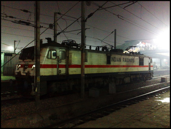 (For Loco Database)O6:50PM, 15th January 2010.
A Ghaziabad(GZB) based WAP-7 #30235 spotted standing light while it was waiting 