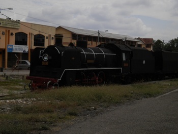 MG Steam loco parked at Gemas station