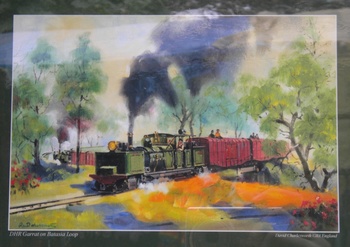Painting of DHR Garrat on Batasia Loop.(Courtesy Das Studio, Darjeeling)
