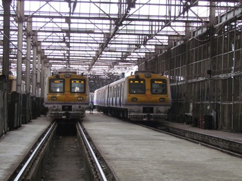 EMU shed with inside view