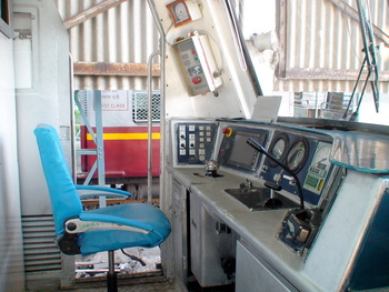 Units, speedometer and controls of the Mrvc Emu taken from Alps's seat at Kandivali workshop. (Arzan Kotval)