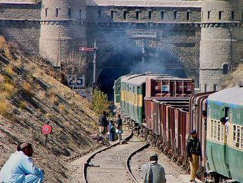 Chaman passenger entering Khojak Tunnel
