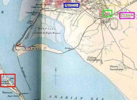 Map showing Karachi in 1893