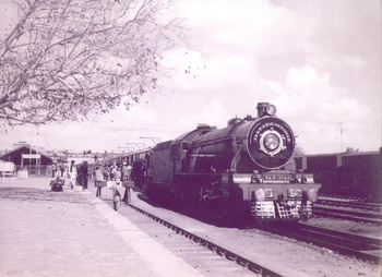 An express train worked with Steam locomotive (previously on NWR - undivided India), and in Pakistan after partition in 1947 til
