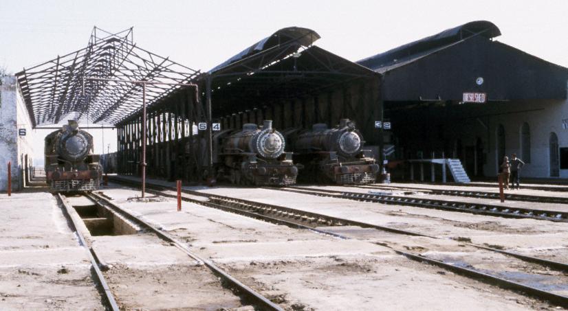 Steam locomotives in the Khanewal depot