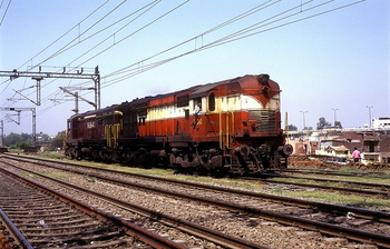 WDM-2C 14010 + WDM-2 16641  at  Delhi-Shahdara 