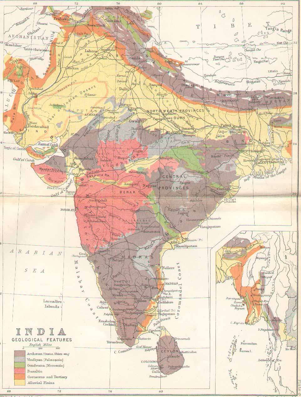 IRFCA] Indian Railways FAQ - Physical Map of India - 1893