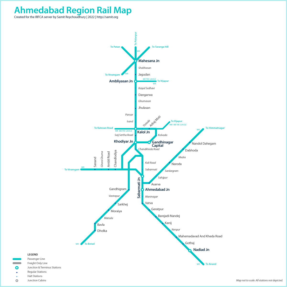 Ahmedabad area map