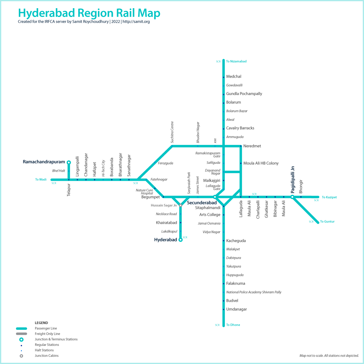 Hyderabad area map