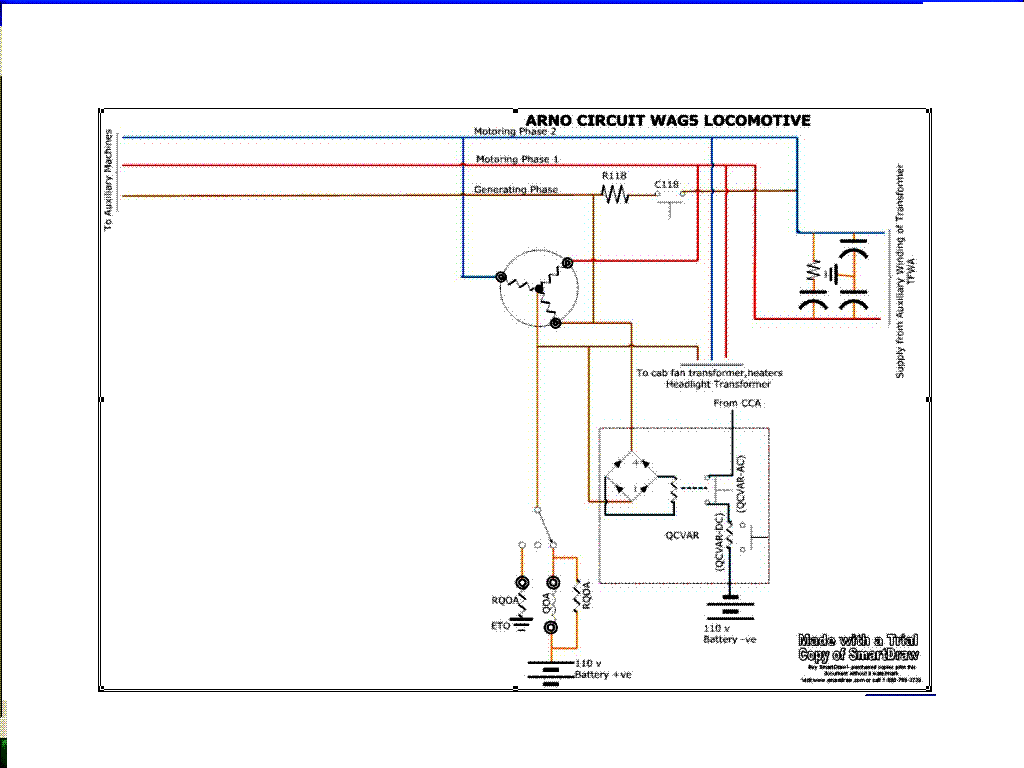 Schematic diagram of Arno Convertor circuit.