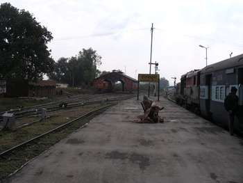 Dehradun Loco Shed: Erstwhile steam loco shed housing the WDG3 Shakti that brought my ASR-DDN Exp, while the LDH beast getting r