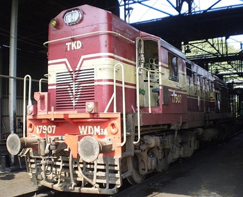TKD WDM 3A # 17907 at BDTS Diesel shed.