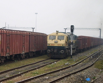 LKO WDG-4 # 12213 with BCNA load at GD yard (Dhirendra Maurya)