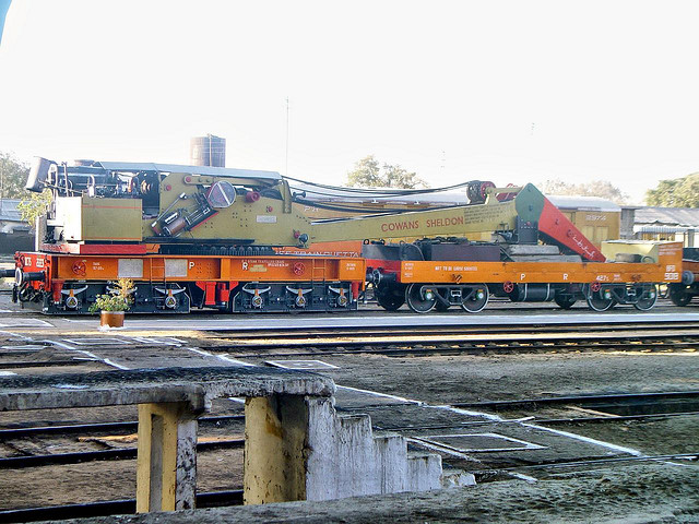 A Cowans Sheldon steam crane at Quetta loco shed