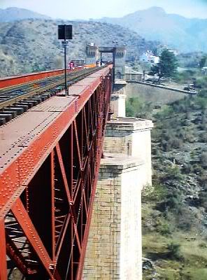 View of Attock Bridge railway line, 2004