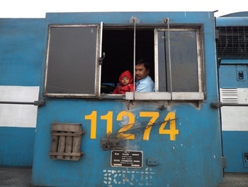 Junior Loco Pilot!
ALP's son taking his first lesson from the LP at KYQ (Santulan Mahanta)