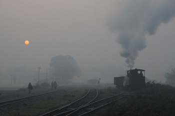 Shunting the exchange sidings, Riga sugar mill