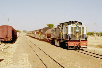 Kavathe Maharkal with ZDM-4A 213 passing us en route to Miraj Junc.