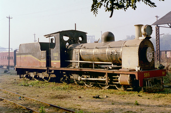 Bilimora Jn. W class 0-6-2 585 dumped behind depot