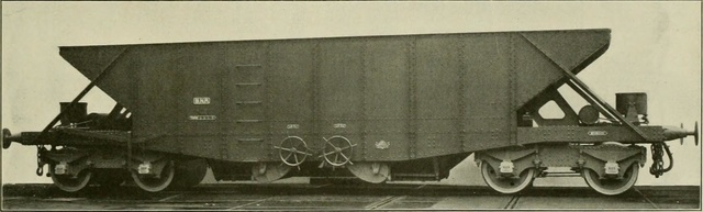 Steel hopper car for the Bengal Nagpur Railway, 1906