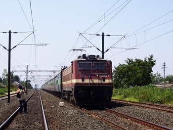 SRC WAP-4 #22637 with late running Geetanjali Express