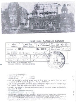 Rajdhani Ticket