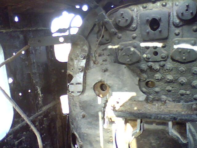 Cab Photo Of YP-2211, Wankaner Loco Shed Gujarat at 9-5-2009. The valves and throttle are removed.I can't found more controls on