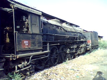 Another loco YP-2211 beside the Wankaner Loco Shed. There is only half part of loco found. This loco is only in better position.