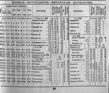 Time tables from 1979 provided by Chris Pietruski