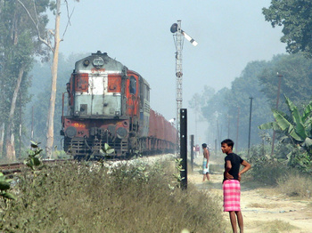 Preblocking of rails near Partapgarh