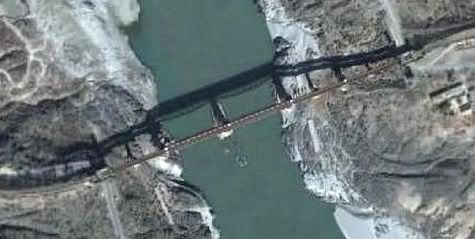 Satellite view of Attock bridge