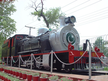 Zhob Valley Railway #57, now preserved at the Pakistan Railway headquarters at Lahore.