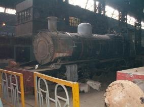 Zhob Valley Railway locomotive #62 undergoing restoration at Moghulpura, February 2006.