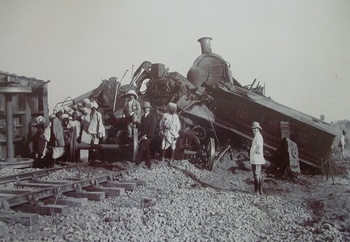 An accident at Saharanpur, 1906. William Edge.