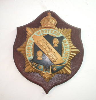 North Western Railway plaque displayed at NRM - Ghilzai