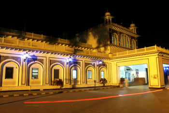 Multan Cantt Railway Station by night.