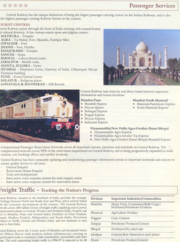 Central Railway brochure - page 3. Provided by Harsh Vardhan.