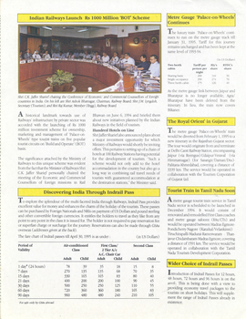 IndRail magazine - volume 1, issue 1, page 2. Provided by Harsh Vardhan.