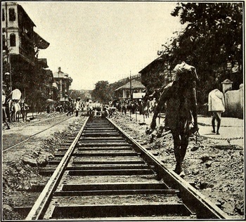 Bombay tramways tracklaying, 1906?